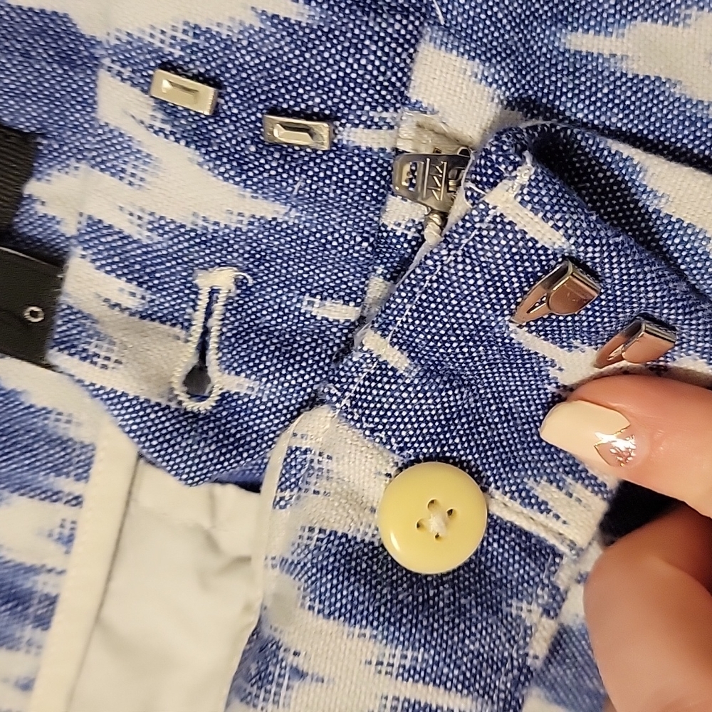 NWOT J. Crew Ikat Blue and White Shorts - Picture 4 of 6